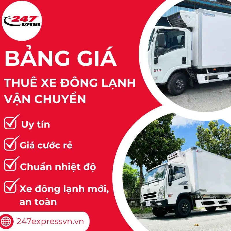 Chuyển Nhà 247 có mức cước phí thuê xe đông lạnh rẻ nhất trên thị trường được nhiều khách hàng lựa chọn 