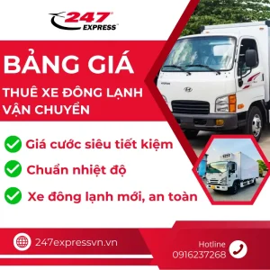 Dịch vụ thuê xe đông lạnh của Chuyển Nhà 247 được nhiều khách hàng đánh giá tốt bởi mức giá rẻ và chuyên nghiệp