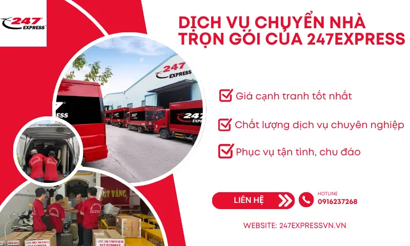 Dịch vụ chuyển nhà của Chuyển Nhà 247 với chất lượng dịch vụ chuyên nghiệp cùng đội ngũ nhân viên dày dặn kinh nghiệm 