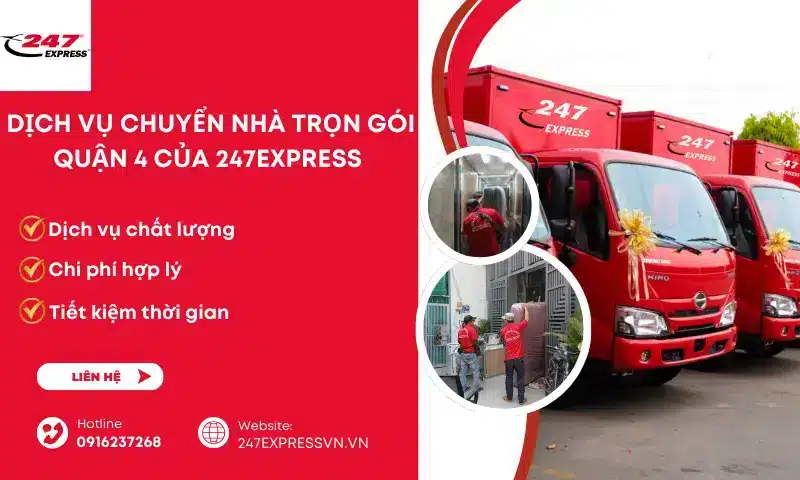 Dịch vụ chuyển nhà Quận 4 của Chuyển Nhà 247 được nhiều khách hàng lựa chọn bởi nhiều lợi ích nổi bật mà dịch vụ mang lại 
