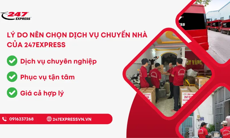 Dịch vụ chuyển nhà Chuyển Nhà 247 cam kết mang lại chất lượng dịch vụ chuyên nghiệp với mức giá tốt trên thị trường