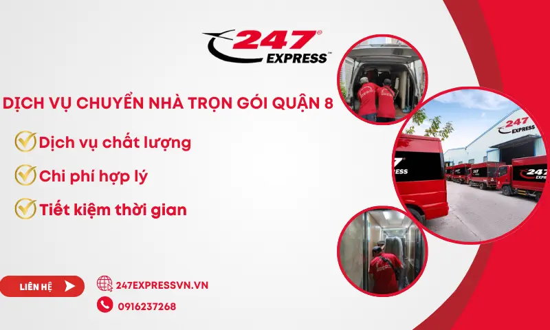 Chuyển nhà trọn gói Quận 8 tại Chuyển Nhà 247 mang lại sự hài lòng cho nhiều khách hàng bởi dịch vụ chất lượng, chuyên nghiệp