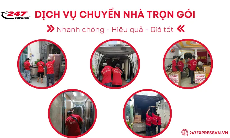 Đội ngũ nhân viên Chuyển Nhà 247 đang vận chuyển nhà cho khách hàng tại quận Bình Thạnh