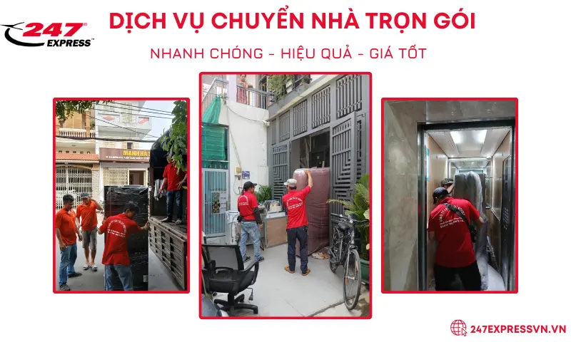 Nhân viên Chuyển Nhà 247 đang vận chuyển nhà cho khách hàng tại quận Thủ Đức