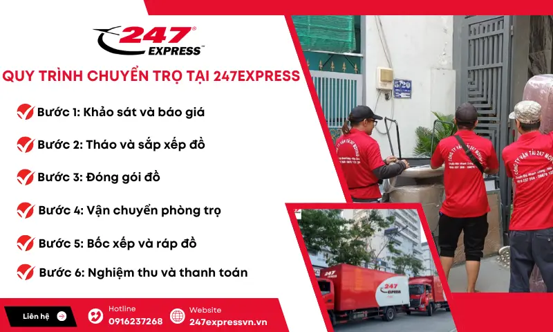 Chuyển Nhà 247 có quy trình làm việc rõ ràng, chuyên nghiệp mang lại sự hài lòng cho nhiều khách hàng