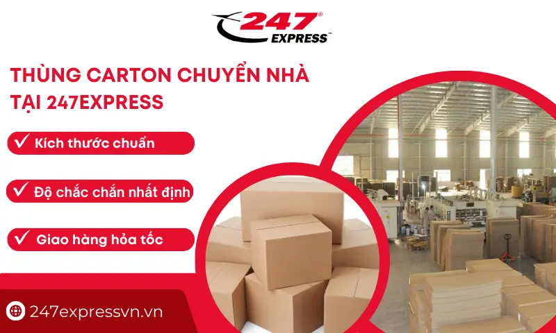 Chuyển Nhà 247 cung cấp thùng carton chuyển nhà tốt nhất với mức giá cạnh tranh trên thị trường